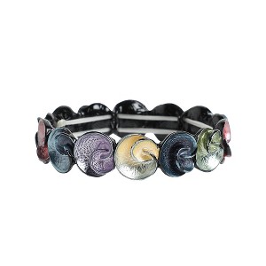 SOHI Women's Multicolour Metallic Swirl Bracelet - 1 of 4