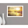 HomeRoots Yellow Sunset Boats In Marina White Framed Print Wall Art - 2 of 4