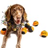 Midlee Orange/Black Dog Halloween Tennis Balls- Set of 6 - 3 of 4