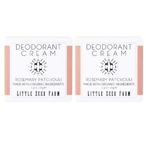 Little Seed Farm All Natural Deodorant Cream, Aluminum Free Deodorant for Women or Men, (2.4 Oz) - Rosemary Patchouli - (PACK OF 2) - 1 of 4