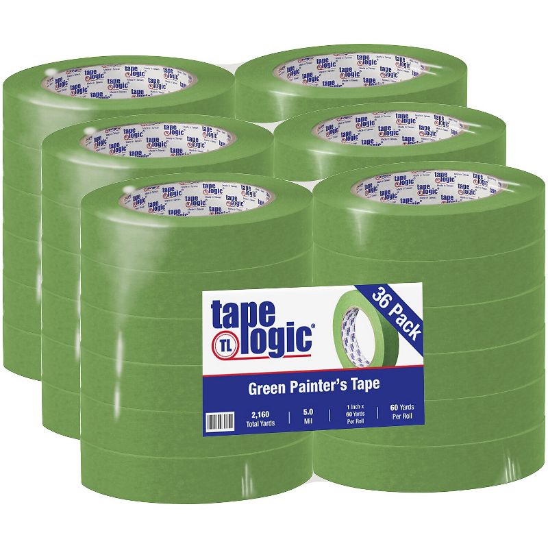 Tape Logic 3200 Painter's Tape 5.0 Mil 1" x 60 yds. Green 36/Case T9353200, 1 of 6