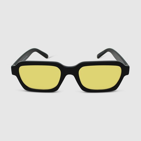 Le Specs - Major! Exclusive, Rectangular Women's Sunglasses, Limoncello, Large