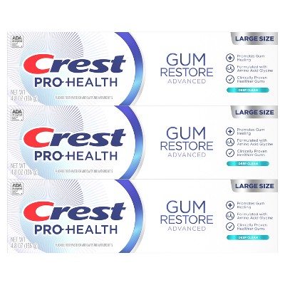 Crest Pro-Health Advanced Gum Restore Deep Clean Toothpaste - 4.8oz/3pk