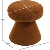 Meridian Furniture,Drum Faux Shearling Teddy Fabric Ottoman/Stool - 4 of 4