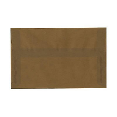 JAM Paper A10 Translucent Vellum Invitation Envelopes 6 x 9.5 Earth Brown PACV851