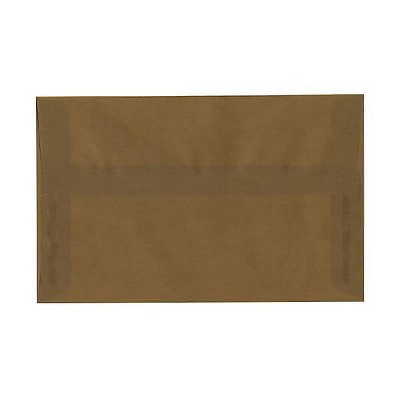 JAM Paper A10 Translucent Vellum Invitation Envelopes 6 x 9.5 Earth Brown PACV851