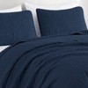 FIONECA Oversized 3 Piece Quilted Bedspread Set Includes Bedspread Matching Shams For Versatile Bedroom Styling - 4 of 4