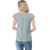 INSPIRE CHIC Women's Work Business Casual Plain Cap Sleeve Blouse - 3 of 4