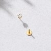 Pure Collection by Ross-Simons Diamond-Accented Single Flat-Back Stud Earring in 14kt Yellow Gold - 4 of 4