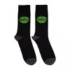 Mens Beatles Green Apple on Black Ankle Socks - 2 of 3