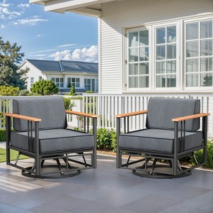 Outdoor Swivel Chairs High Back Swivel Patio Chairs Patio Swivel Glider Chairs - 1 of 4