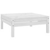 vidaXL Garden Lounge Set White Solid pine wood Up to six people Modular - White - 4 of 4