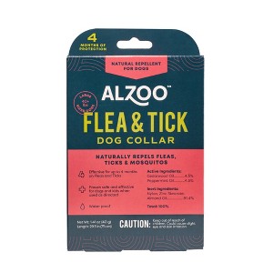 ALZOO Natural Flea & Tick Dog Collar, Helps Repel Fleas, Ticks & Mosquitoes, Plant-Based Active Ingredients - 1 of 4