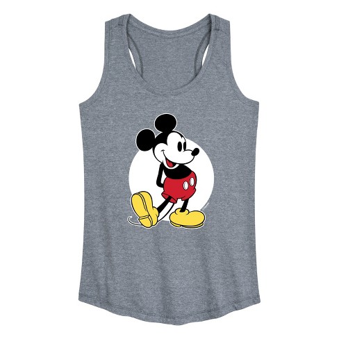 Women's Disney Classic Mickey Graphic Racerback Tank - Heather Grey ...