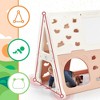 Children’s Multi-Functional Playground Climbing Playset Set with Basketball Hoop, Kids Climbing Set for Home, Daycare-PINK - 3 of 4