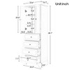 Tall Storage Cabinet with 2 Doors and 4 Drawers, Adjustable Shelves, Freestanding MDF Cabinet with Anti-Tip Kit - 2 of 4