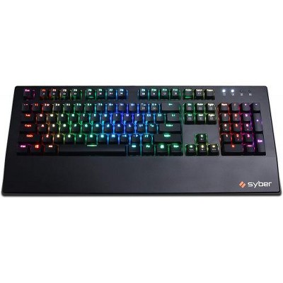 CyberpowerPC Syber K1 RGB Wired Gaming Keyboard - Kontact Blue (Clicky) Mechanical Switches - USB 2.0 Connectivity - 100% anti-ghosting Keys