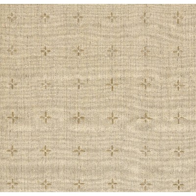 Natural Hand-Loomed Wool and Viscose Rectangular Rug
