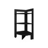 Alilang 15.20 Inch Bookshelf with Three Tiers and Space-Saving Modern Design-Black - 3 of 4