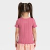 Toddler Girls' Short Sleeve Pointelle T-Shirt - Cat & Jack™ - 2 of 3