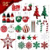 Aoibox 95pcs Christmas Ornaments Set Shatterproof Balls Soldiers Stars Socks Canes Tree Toppers for Holiday Wedding Party Decor - 2 of 4