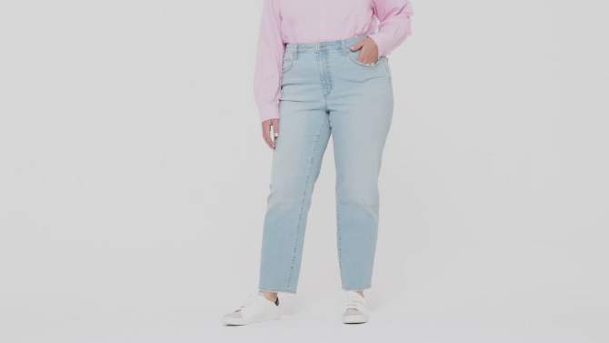Women's High-Rise 90's Straight Jeans - Universal Thread™ , 5 of 15, play video