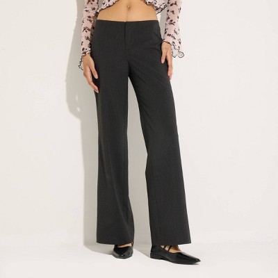 Women's Low-Rise Bootcut Trousers - Wild Fable™ Dark Gray