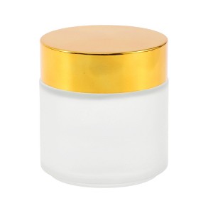 Unique Bargains Elegant Frosted Cream Glass Bottle for Bathroom 1 Pc - 1 of 4