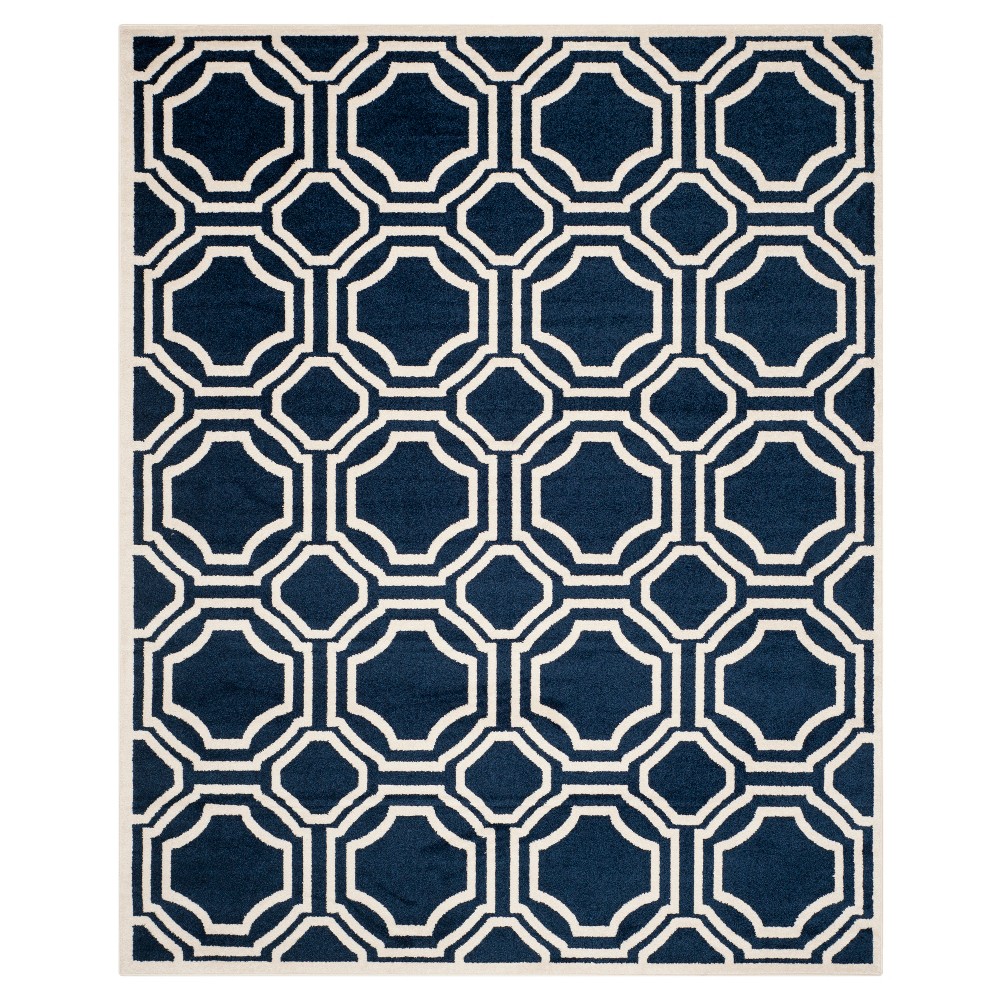 Amala 8'x10' Indoor/Outdoor Rug - Navy/Ivory - Safavieh