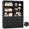 Aheaplus 71'' Tall Closet Storage Organizer with Drawers, Freestanding Closet System with Adjustable Shelves - 2 of 4