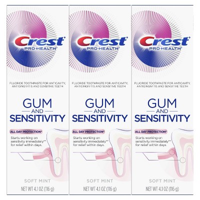 Crest Pro-Health Gum and Sensitivity Sensitive Toothpaste All Day Protection - 4.1oz/3pk