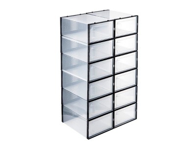 Plastic box shoe storage sale