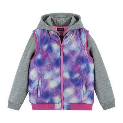 Andy & Evan  Kids  Pink Grey Two-Fer Vest