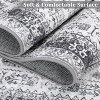 Boho Chic Washable Area Rug - Ultra-Thin Non-Slip Low Profile Indoor Carpet with Oriental Distressed Pattern for Bedroom Nursery Entryway - 4 of 4