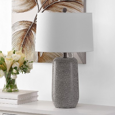 Celvin 26" White and Gray Ceramic Table Lamp