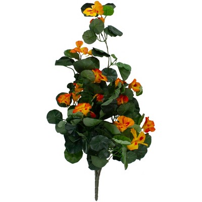 Allstate Floral 30" Orange Nasturtium Artificial Flower Spray