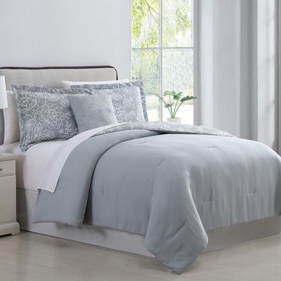 Gray King Reversible Microfiber Bed in a Bag Set