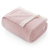 Snuggle Sac Soft Knit Throw Fuzzy Cozy Reversible Microfiber Blanket - 2 of 4