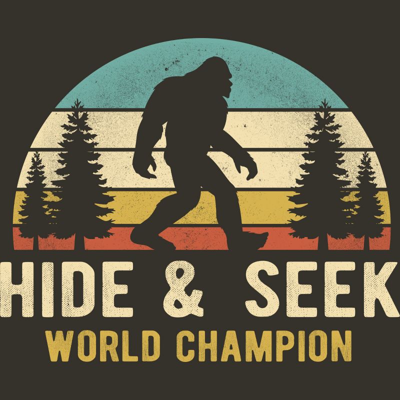 Junior's Design By Humans Bigfoot - Hide And Seek World Champion By clickbong T-Shirt, 2 of 3
