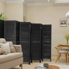 MAYEERTY Wood Room Divider, 5.6Ft, Freestanding Louvered Folding Privacy Screen - 2 of 4