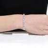 Guili Sterling Silver CZ Bracelet in White, Pink, or Blue—Classic, Sparkling, and Perfect for a Glamorous Touch to Any Look. - 3 of 4