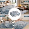 TackView Washable Ombre Print Vintage Distressed Ultra-Thin Bedroom Living Room Accent Rug, Low Pile Non-Slip Area Rug Floor Carpet - 3 of 4