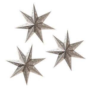 Lumabase 3ct Hanging Lantern Silver Star - 1 of 3