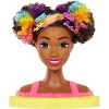 Barbie Doll Deluxe Styling Head with Color Reveal Accessories and Curly  Brown Neon Rainbow Hair, Doll Head for Hair Styling
