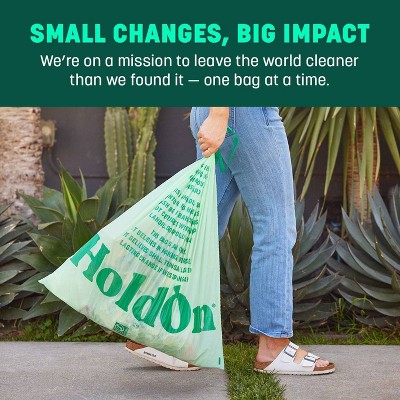 HoldOn Bags Compostable Tall Kitchen Trash Bags - 13gal/25ct