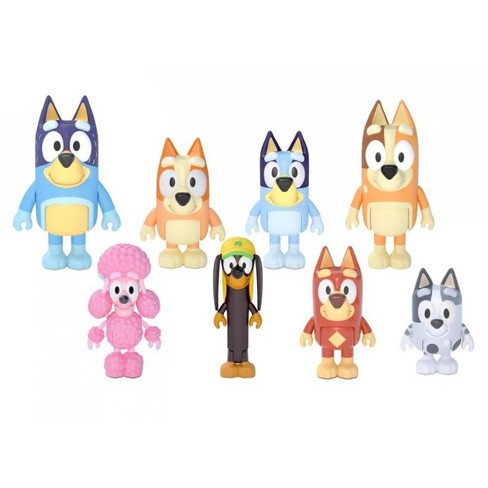 Moose Toys Bluey 2.5 Inch Family & Friends Action Figure 8 Pack : Target