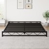 Twin Size Bed Frame, Metal Low Platform Bed Frame, with Wavy Pattern, Metal Slat Support - 4 of 4