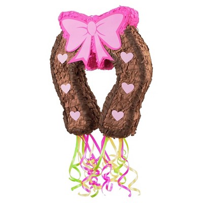 Pink Cowgirl Horseshoe Pinata