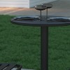 Emma and Oliver Indoor/Outdoor 23.5"H Aluminum Round Bar Height Table with Cross Base - 4 of 4