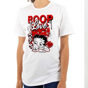 Cool Kanji Style Betty Boop Love Womens Graphic T Shirt Tees Brisco Brands - 1 of 3